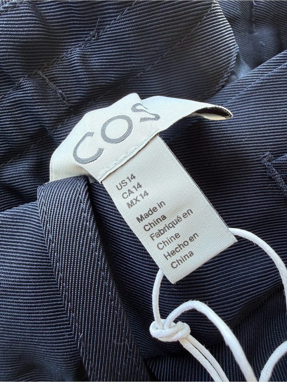 COS Navy Drawstring Trousers - Picture 2 of 4